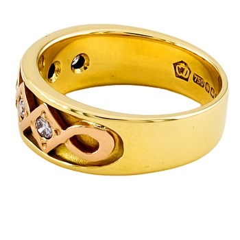 18ct gold Clogau Diamond Band Ring size K